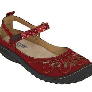 JBU by Jambu Wildflower Encore Mary Jane Red Walking Memory Form Size 9.5